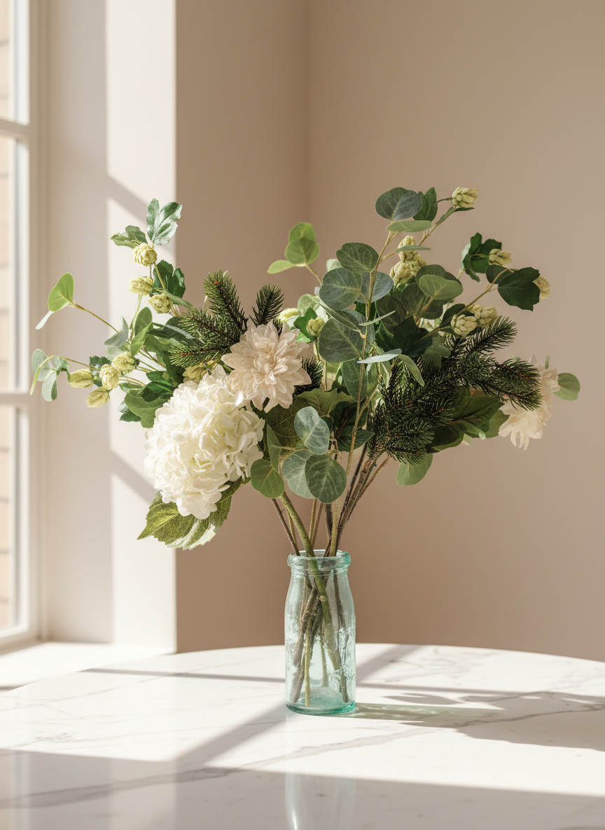 Bouquet fleurs artificielles pour mariage et réception